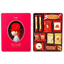 Akai Bohshi Pink box - Japan Biscuit Gift Tin /Japanese Cookies Gift Box (Tivoli)