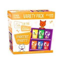 Weruva Cats in The Kitchen, Pantry Party Pouch Variety Pack in Gravy Cat Food, 3oz Pouch (Pack of 12)