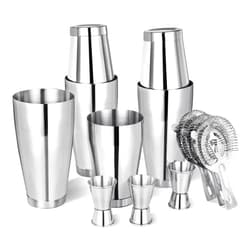 Mwellewm Boston Shaker Cocktail Set Bartender Kit, 12 Pcs Drink Shaker with Strainer Bartending Martini Shaker Tin with 18oz & 28oz Mixed Alcohol Shaker Professional Stainless Steel Bar Tool for Beginner