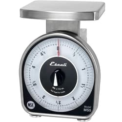 San Jamar Ms Series Mechanical Dial Scale Manual Food Scale with 5 Pound Capacity for Kitchens, Restaurants, And Cooking, Metal, 80 Ounces, Silver