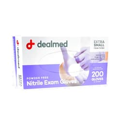Dealmed Medical Exam Gloves – 200 Count XS Nitrile Disposable Non-Irritating Latex Free Multi-Purpose Use Gloves for a First Aid Kit and Medical Facilities