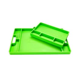 LEITINGGABA Gripty (Duo-Pack) | PREMIUM Silicone Tool Tray | Flexible | Multi Purpose Mat | Portable Tool Box Organizer | No Magnets | Easy Clean Up | (ORIGINAL Green)