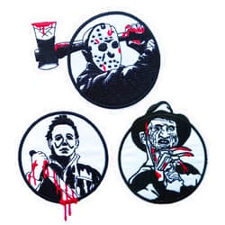 KLORIZ 3 PCS Horror Movie Patch Killer Embroidered Iron on Patches Add a Spooky Touch to Your Style