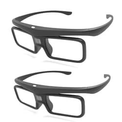 AWOL VISION DLP Link 3D Glasses, Rechargeable Active Shutter Eyewear compatiable with AWOL VISION LTV-3000 Pro and LTV-3500 Pro, Vanish TV & Other DLP-Link 3D projectors (2 Packs)