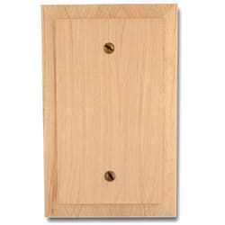 AMERELLE 180B Baker Single Blank Unfinished Wood Wallplate