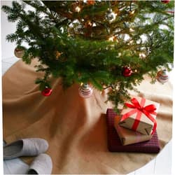 Firefly Imports Homeford Christmas Burlap Tree Skirt Under The Tree, 60-Inch