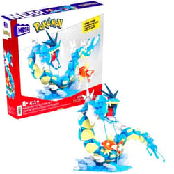 Mega Brands MEGA Pokemon Action Figure Building Set for Kids, Magikarp Development Set with 411 Pieces, Building Adjustable Gyarados, 20 Inch High, HNT95