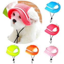 Generic Pet Hat - Round Brim Princess Cap Visor Hat, Pet Dog Mesh Porous Sun Cap with Ear Holes for Small, Extra Small Dog Teddy, Pug, Chihuahua, Shih Tzu, Yorkshire Terriers