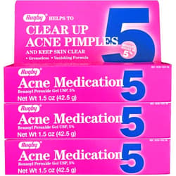 Oxy Benzoyl Peroxide 5 % Generic for Oxy Balance Acne Medication Gel 1.5 oz 3 PACK