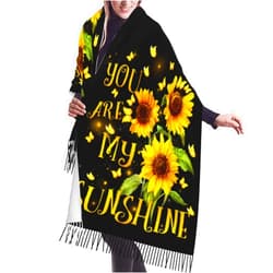 ZEWASIIL Scarf Vintage Purple Flower Womens Fall Winter Cashmere Feel Scarf Large Long Shawl Wrap Soft Warm Big Scarves