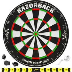 Viper Razorback WDF Accredited, Official Competition Bristle Steel Tip Dartboard Set w/ Staple-Free Razor Thin Spider Wire Self-Healing , Multicolored, One Size, 42-6006