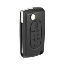 X AUTOHAUX 3 Key Buttons Remote Control Car Fob Key Case Shell Replacement Black for Peugeot Partner for Citroen Berlingo Dispatch