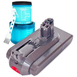 Generic Li-Ion 25.2V Replacement Battery for Dyson with High Capacity, Fast Charging, Strong Suction for Dyson V11/V15 Click-in Battery Vacuums and Replacement Filter and Brush