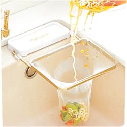 Sankoly Sink Hanging Drain Basket Stainless Steel Corner Sink Strainer Basket Holder with 50 Pcs Filter Mesh Strainer Kitchen Sink Food Catcher for Kitchen Leftover