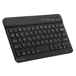 Xukinroy Ultra-Slim Bluetooth Keyboard Portable Mini Wireless Keyboard Rechargeable for Apple iPad iPhone Samsung Tablet Phone Smartphone iOS Android Windows (7 inch Black)