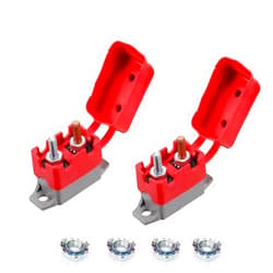 WedFeir 2pcs DC 12V - 24V Automatic Reset Circuit Breaker, 30 Amp Automatic Reset Circuit Breakers with Cover Stud for Bolt Automotive and More.