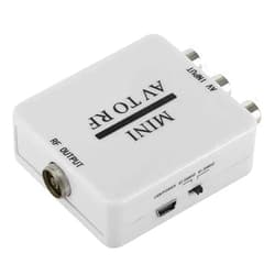 SAIZHUO Video Converter,AV to RF Mini Video Converter Box Driver-Free Adapter TV Signal Switcher 67.25Mhz 61.25Mhz,AV to RF Signal Converter Guaranteed,Stable Performance