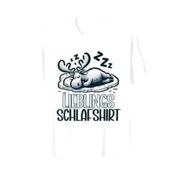 Offizielles Leiblings Schlafshirt Official Sleep Shirt Moose Funny Pyjamas Short Sleeve T-Shirt