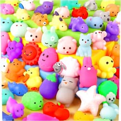 FLY2SKY 45Pcs Mochi Squishy Toys Mini Squishies Kawaii Animal Squishies Party Favors for Kids Cat Panda Unicorn Squishy Novelty Stress Relief Toys Birthday Gifts Goody Bags Class Prizes Pinata Fillers