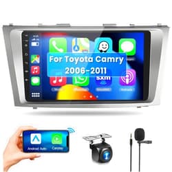 Podofo Android 13 Car Stereo for Toyota Camry 2006 2007 2008 2009 2011 with Wireless Carplay Android Auto, 9 Inch Touch Screen Car Radio GPS/WiFi/Bluetooth/HiFi Audio/USB/SWC+HD Backup Camera