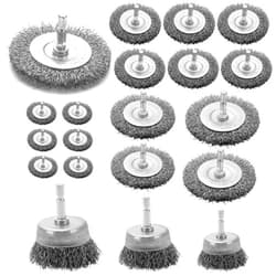 Vidica Wire Brush for Drill Set 20 Pcs, Wire Wheel for Drill 1/4 Inch Hex Shank, Carbon Steel Drill Wire Brush Set for Cleaning Rust