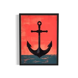 HomeArtPrint Anchor Pop Art Poster Print, Vintage Retro Wall Art Decor Paintings Classic Artwork for Bedroom Living Room Decorations. (Anchor, 11x14 inches (Unframed))