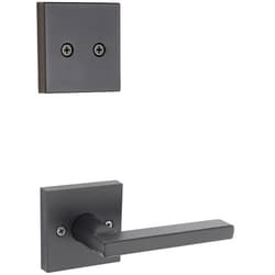Kwikset 973HFLSQTV1 Halifax Lever Non-Turning Dummy Interior Pack with Square Rose for Handlesets - Matte Black