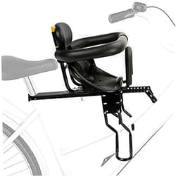 FORTOP Baby Bike Seat, Front Mount Kids Bike seat for Toddler with Safety Belt and Handrail, Compatilble with Adult Bike