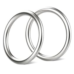 Hotop Metal O Ring Seamless Welded O-Ring Multi-Purpose 304 Stainless Steel Rings Smooth Round Ring for Hanging Flower Basket