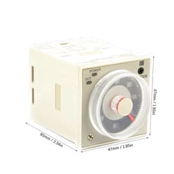 Naroote H3CR-A8 delay Timer Relay, knob Control Timer Relay 1.2S-300H 8 pin 100-240 V AC 100-125 V DC