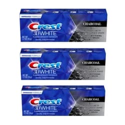 Crest 3D White Charcoal Teeth Whitening Toothpaste - 2.7 oz (Pack of 3)