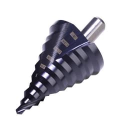 Jerax tools 2 Inch Step Drill Bit Spiral Grooved Double Fluted, M2 High Speed Steel Drill bits for Hole Drilling in Stainless Steel, Copper, Aluminum, Wood, Plastic…