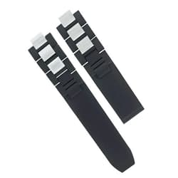 Ewatchparts 20MM SILICONE RUBBER STRAP BAND COMPATIBLE WITH CARTIER MUST 21 CHRONOSCAPH 2824 AUTOSCAPH