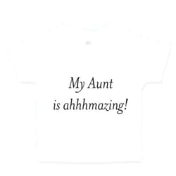 Cute Rascals Toddler T-Shirt Aunt My Aunt is Ahhhmazing! Cotton Amazing Boy & Girl Clothes Motivational Baby Funny Tee A White Design Only 2T