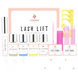 RONKIE Lash Lift Kit, Eyelash Perm Kit, Professional Eyelash Curling Lash Extension Set, Glue Upgraded Version, Lash Extensions, Lash Curling, Semi-Permanent Curling Perming Wave Suitable For Salon
