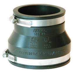 Fernco P1056-43 Flexible PVC Reducing Coupling, Connects 4