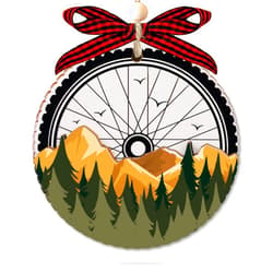 TOKAYEN Mountain Bike Ornament - 2 Layer Bicycle Christmas Ornament - Biker Gifts for Men, Women - Gifts for Bikers - Gift for Cyclist - Mountain Bike Gift for Men - Biking Ornament for Christmas Tree