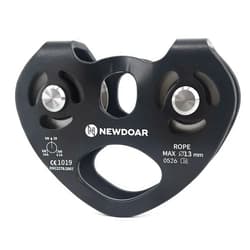 NewDoar CE Certified 25/28KN Tandem Double Speed Pulley/Trolley for Climbing, Rescue Lifting