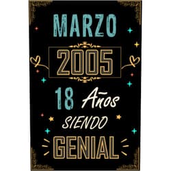 Notas de Marzo publishing CUADERNO, MARZO 2005 18 AÑOS SIENDO GENIAL: Regalo de 18 cumpleaños para mujeres y hombres, ideas de 18 cumpleaños... un cumpleaños... divertido, ... 18 cumpleaños para él/ella. (Spanish Edition)