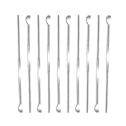 Trinkrittey 10 Pcs Ear Spoon Metal Ear Cleaner Stainless Steel Ear Pick Portable Metal Earwax Curette Ear Cleaner Tool for Adult