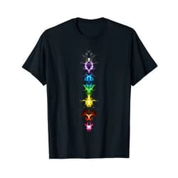 Chakra Yoga Meditation T-shirts, Gifts and Hoodies Fractal Chakra Buddhism Yoga Rainbow Symbol Spirituality T-Shirt