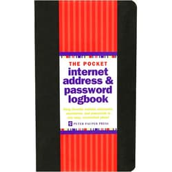 By Peter Pauper Press (Author) Pocket-Sized Internet Address & Password Logbook (removable cover band for security)
