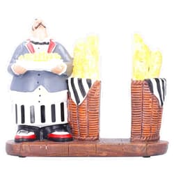 Tissting Napkin Holder for Table, Resin Fat Chef Figurines Tissue Holder Decorative Tissue Dispenser for Home Kitchen Coffee Shop Restaurant Bar Cafe Table Decor Collection