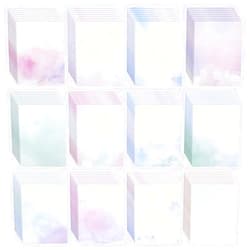 Paper Junkie 96 Sheets Decorative Watercolored Printer Paper 8.5 x 11 in - Letter Size Double Sided Pastel Stationery Cardstock for Scrapbook