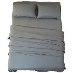 SONORO KATE Bed Sheet Set Super Soft Microfiber 1800 Thread Count Luxury Egyptian Sheets 16-Inch Deep Pocket Wrinkle and Hypoallergenic-4 Piece(Queen Dark Grey)