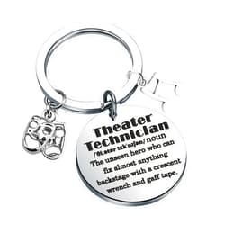 LQRI Theater Technician Keychain Musical Theater Lover Gift Theater Tech Jewelry Stage Performance Merchandise