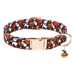 ESGPET Halloween Dog Collar, Durable Adjustable Boy & Girl Cute Pet Collar with Metal Buckle Safety for Small Medium Dogs