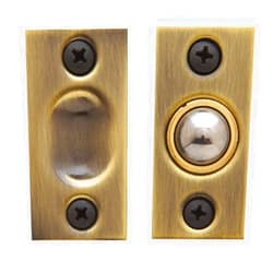 Baldwin 0425 Solid Brass Adjustable Ball Catch with 1 Inch x 2-1/8 Inch Strike