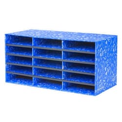 Bankers Box Classroom 15 Compartment Literature Organizer, Single (3384301),Blue