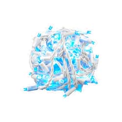 Novelty Lights 100 Commercial LED Christmas Lights (Teal), 34 Feet w/ 4
